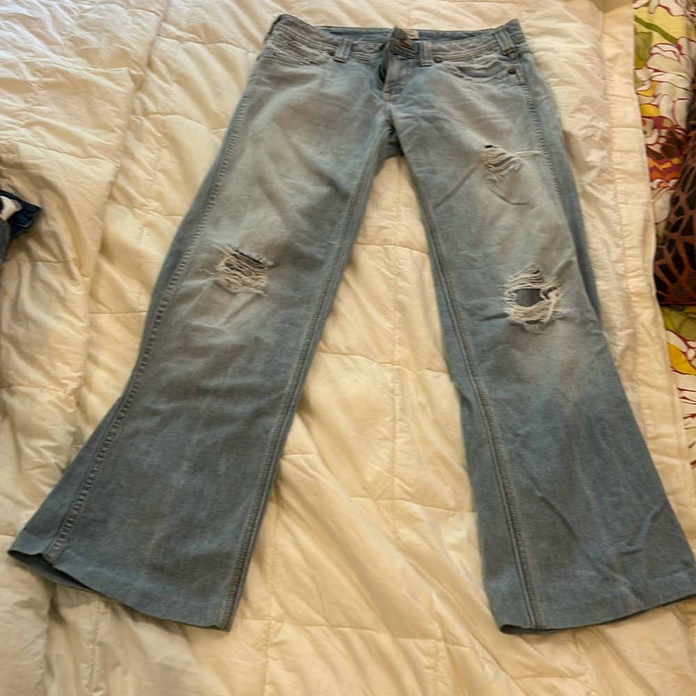 Distressed free people jeans